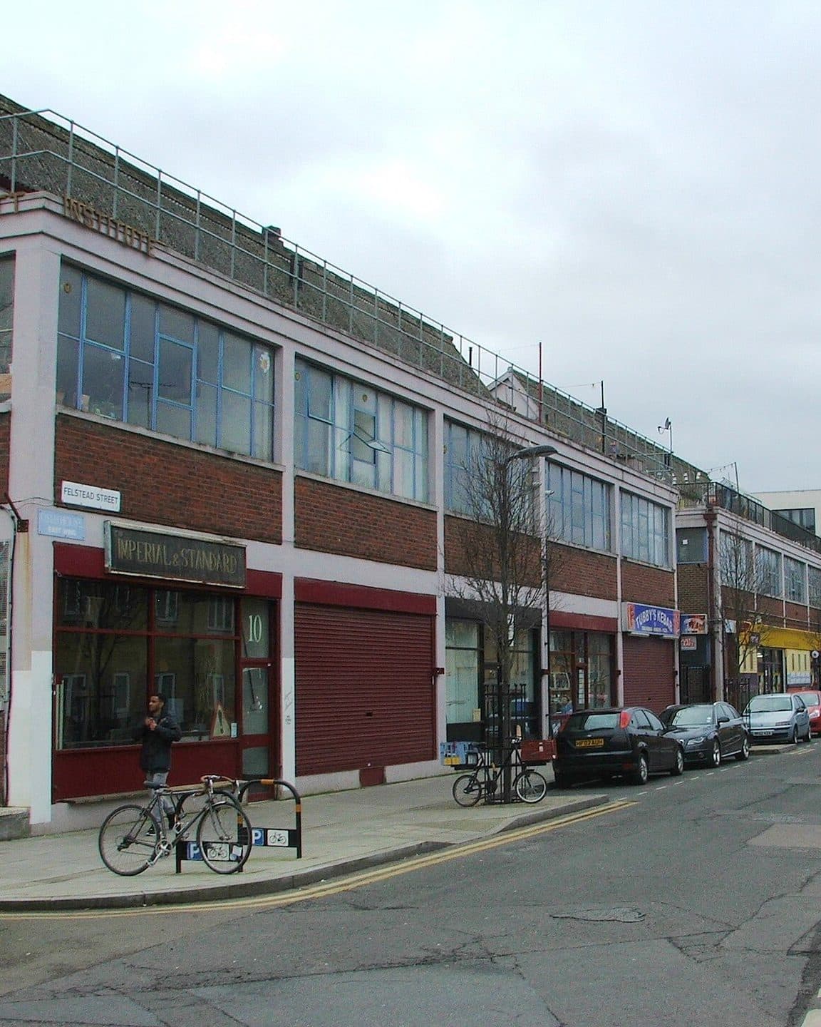 A two-storey commercial building on Felstead Street, Hackney Wick